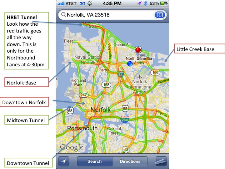 Tunnel Traffic in Hampton Roads