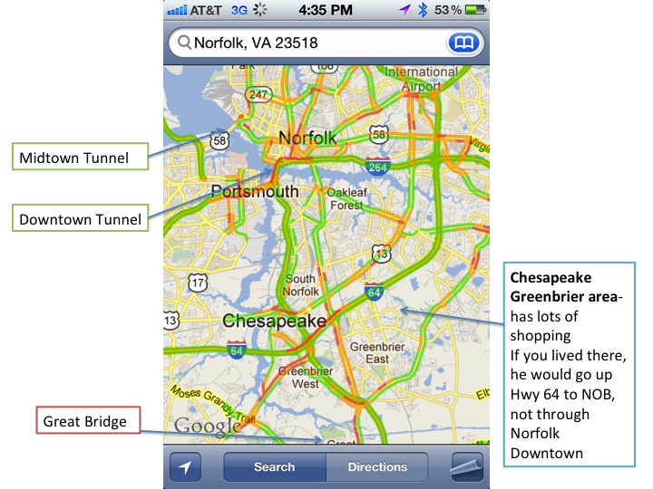 Tunnel Traffic in Virginia Beach