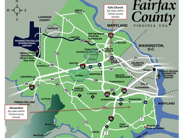 Fairfax County Public Schools Boundary Map