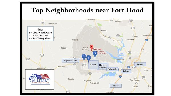 pic Fort Hood Housing Map areas near fort hood military base